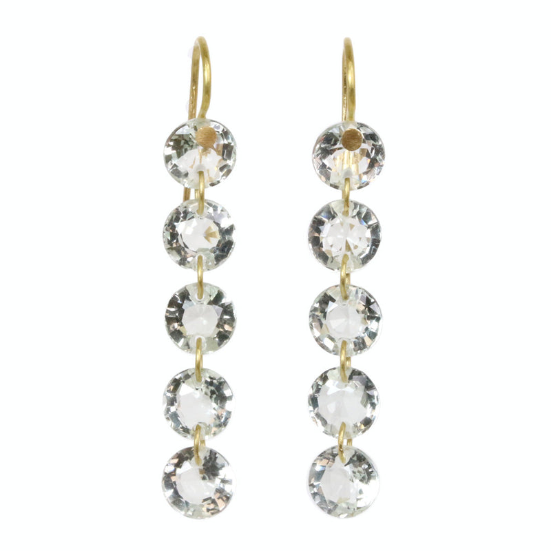 Boucles d'oreilles Mini Rivières Quartz Vert