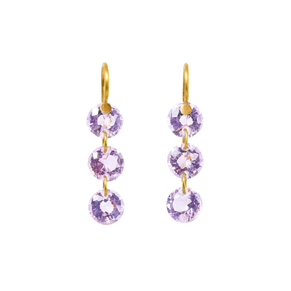 Boucles d'oreilles Mini Rivières Améthyste