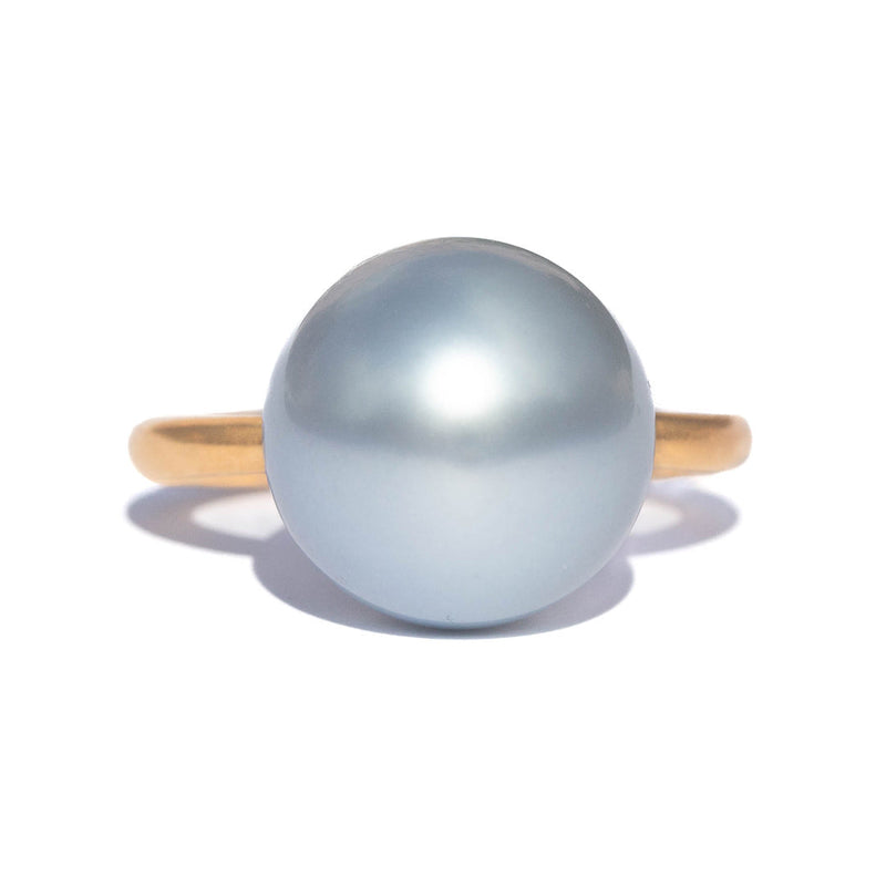 Bague Cabochon Perle grise