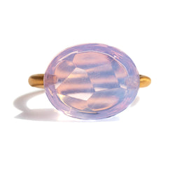 Bague Cabochon Quartz Lavande