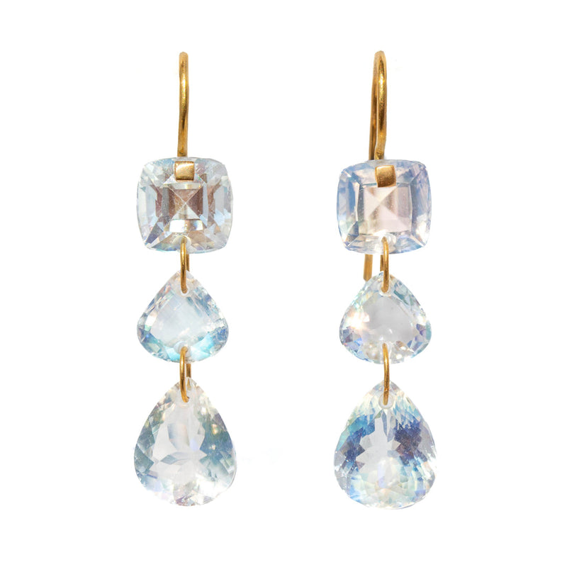 Boucles d'oreilles Jemima Pierre de Lune Irisée