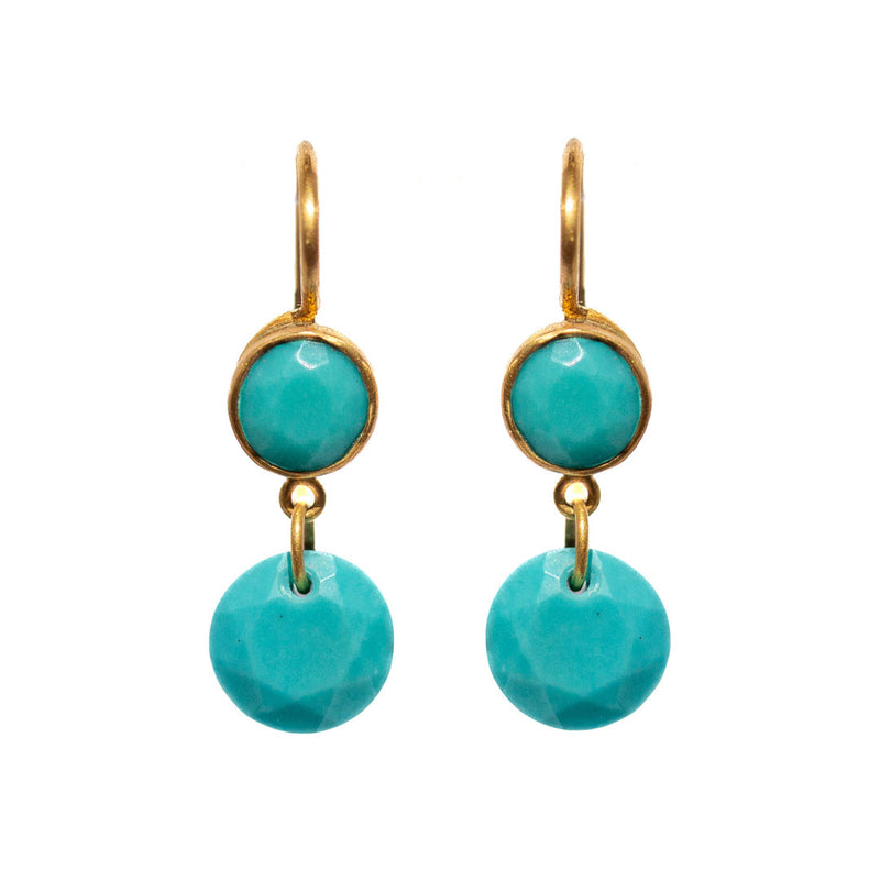 Boucles d'oreilles Incandescence Turquoise