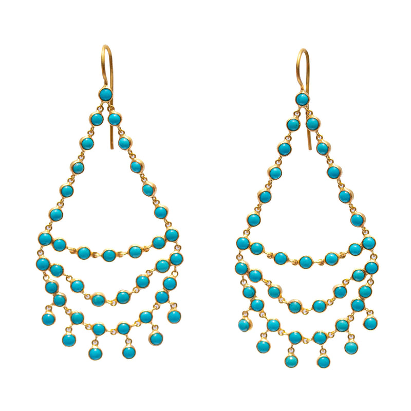 Boucles d'oreilles Dancing Emilie Turquoise