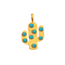 Pendentif Cactus Turquoise