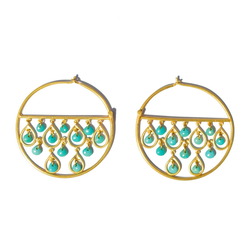 Boucles d'oreilles Mille et Une Nuits Turquoise