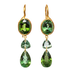 Boucles d'oreilles Elizabeth T. Tourmaline Verte