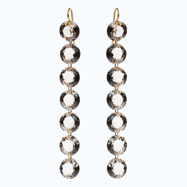 Boucles d'oreilles Mini Rivières Quartz Fumé