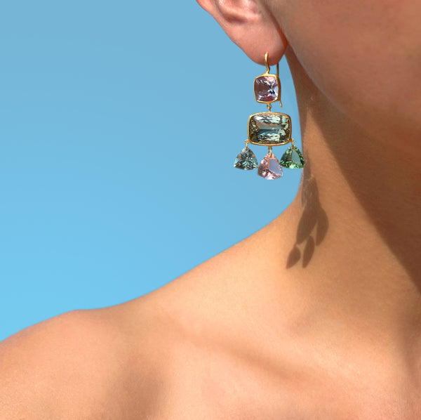 Boucles d'oreilles Gabrielle d'Estrées Multicolores