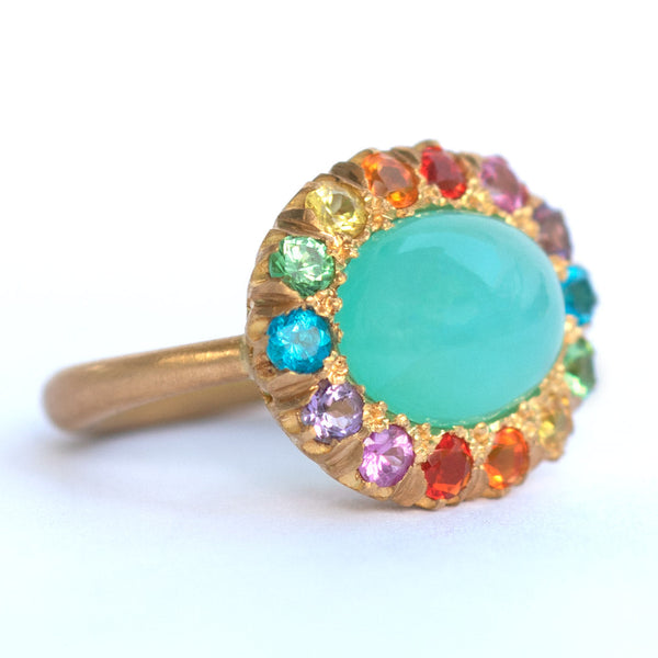 Bague Princess D. Opale bleue
