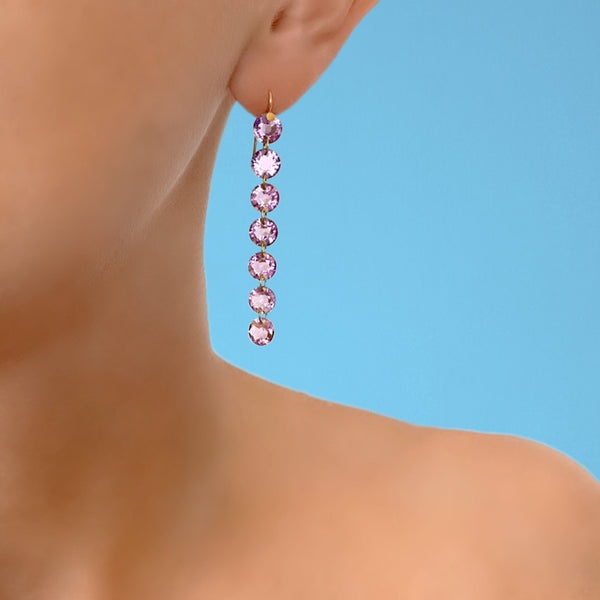 Boucles d'oreilles Mini Rivières Améthyste